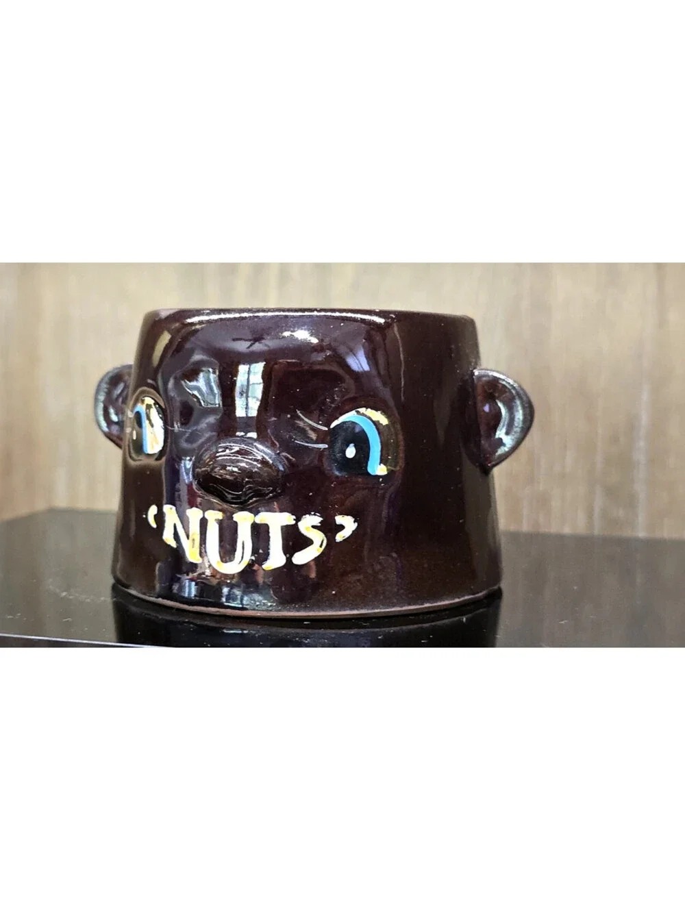 Vintage Nasco Kitschy Anthropomorphic Redware Nut Bowl 